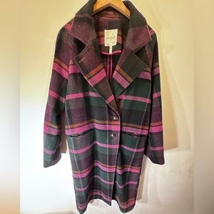 Avec Les Filles Plaid Coat, Women’s Size S.